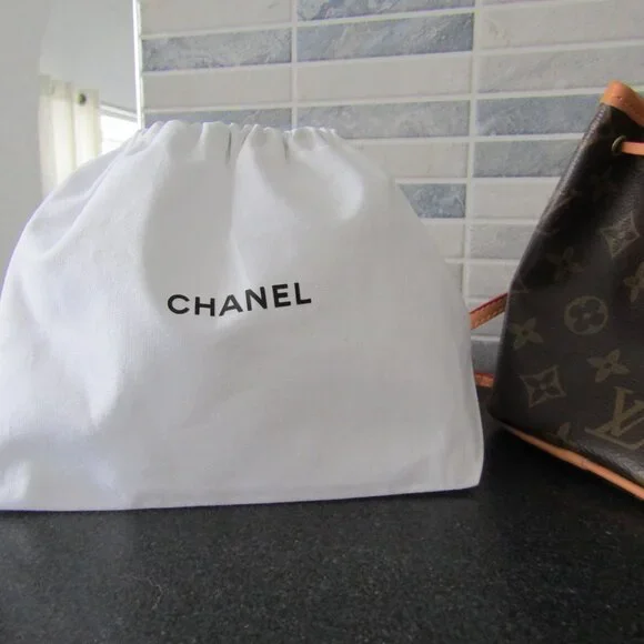 Authentic Chanel Drawstring Pouch + Free Bag - Picture 6 of 6